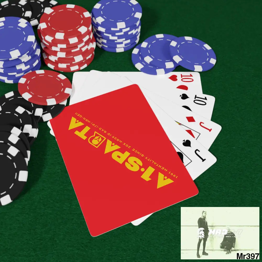 A1- Sparta Custom Poker Cards 2.47’’ x 3.47’’ / White / Semi Glossy Paper products