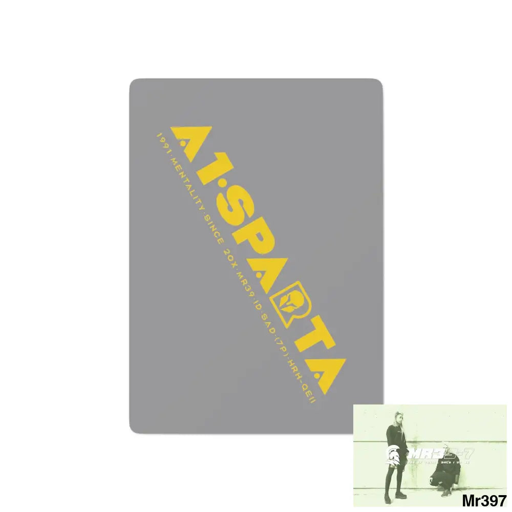 A1- Sparta Custom Poker Cards 2.47’’ x 3.47’’ / White / Semi Glossy Paper products