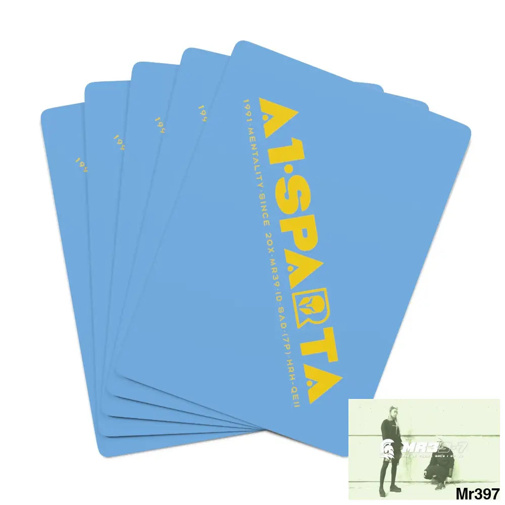 A1-Sparta Custom Poker Cards 2.47’’ x 3.47’’ / White / Semi Glossy Paper products