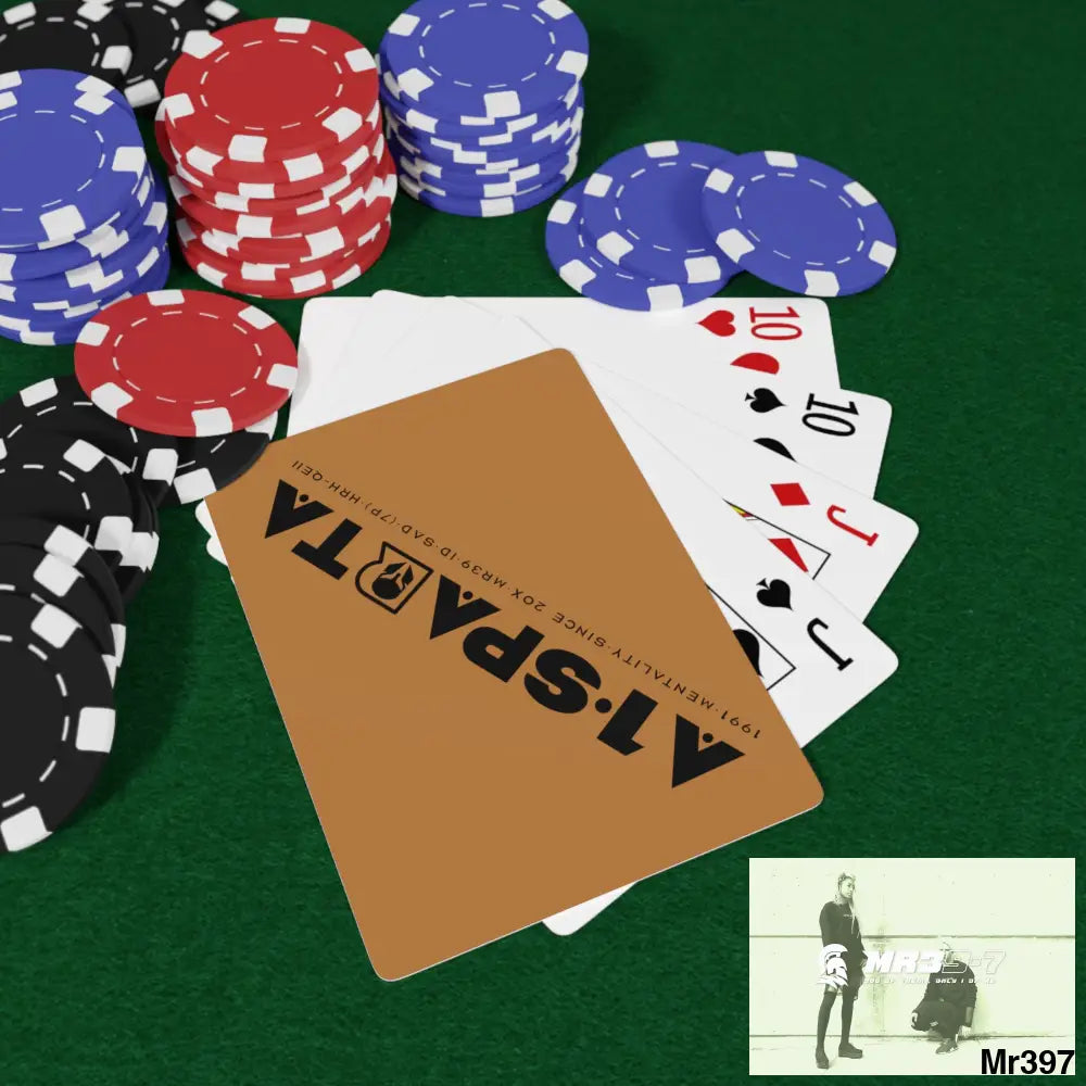 A1.Sparta Custom Poker Cards 2.47’’ x 3.47’’ / White / Semi Glossy Paper products