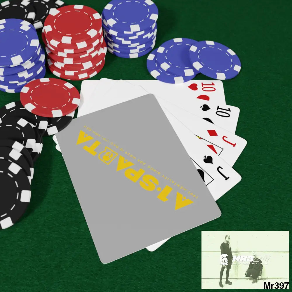 A1- Sparta Custom Poker Cards 2.47’’ x 3.47’’ / White / Semi Glossy Paper products