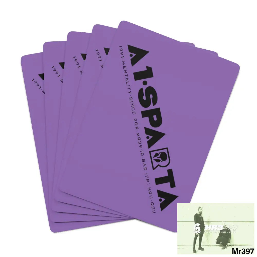 A1.Sparta Custom Poker Cards 2.47’’ x 3.47’’ / White / Semi Glossy Paper products