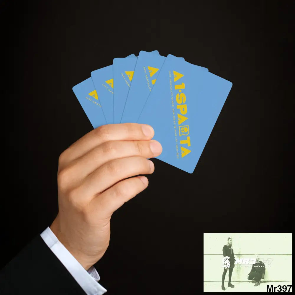 A1-Sparta Custom Poker Cards 2.47’’ x 3.47’’ / White / Semi Glossy Paper products