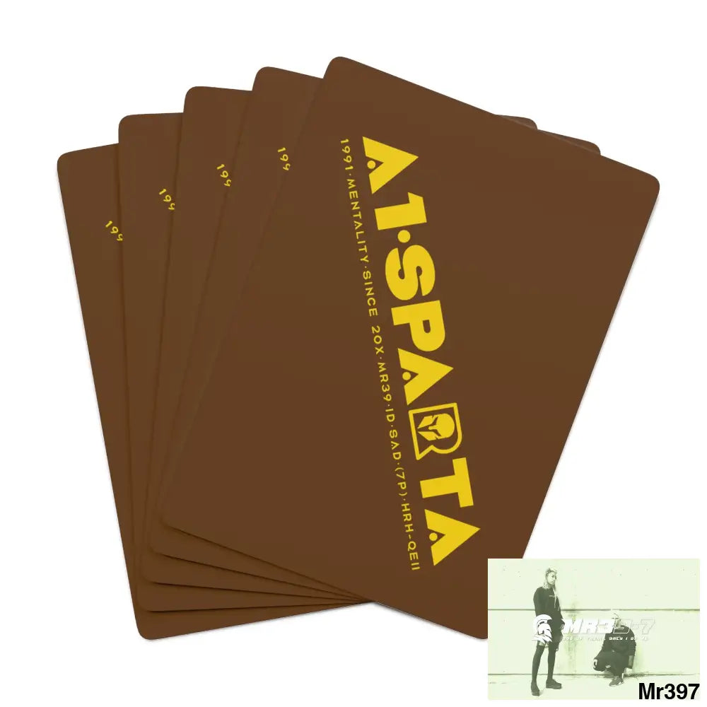 A1- Sparta Custom Poker Cards 2.47’’ x 3.47’’ / White / Semi Glossy Paper products