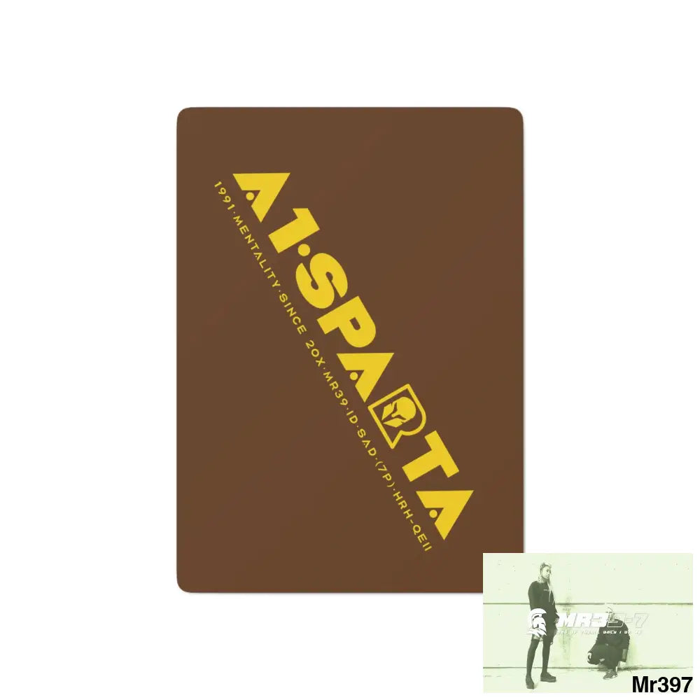 A1- Sparta Custom Poker Cards 2.47’’ x 3.47’’ / White / Semi Glossy Paper products