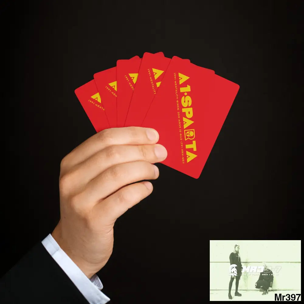 A1- Sparta Custom Poker Cards 2.47’’ x 3.47’’ / White / Semi Glossy Paper products