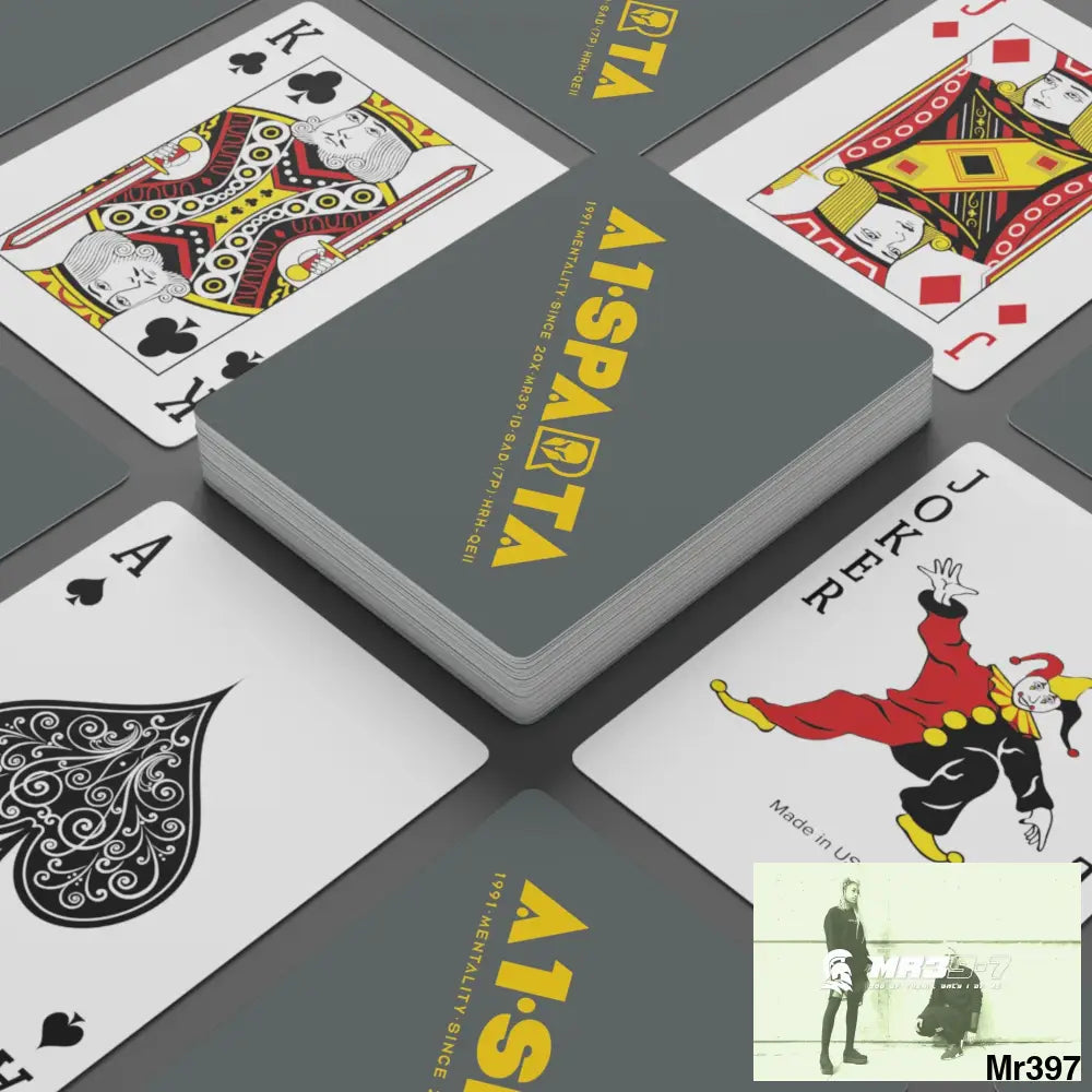 A1- Sparta Custom Poker Cards 2.47’’ x 3.47’’ / White / Semi Glossy Paper products
