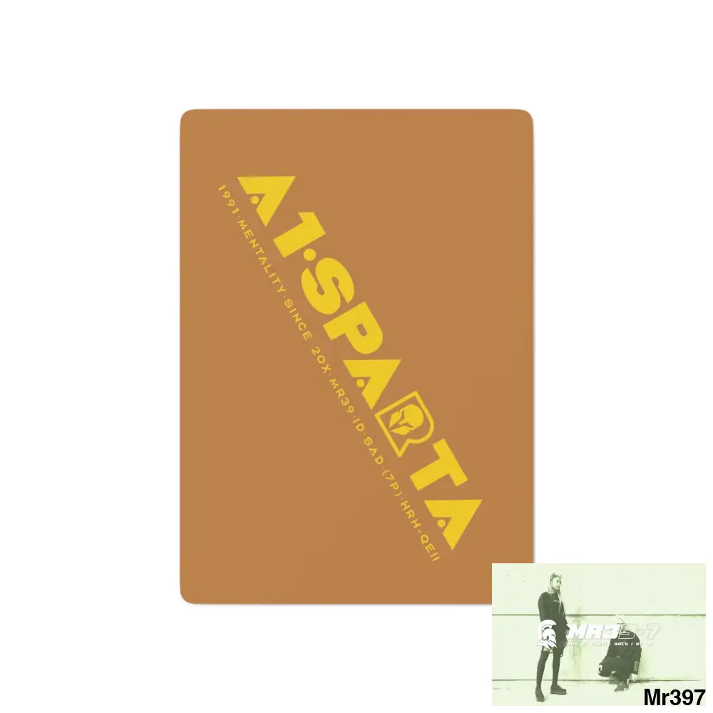 A1-Sparta Custom Poker Cards 2.47’’ x 3.47’’ / White / Semi Glossy Paper products