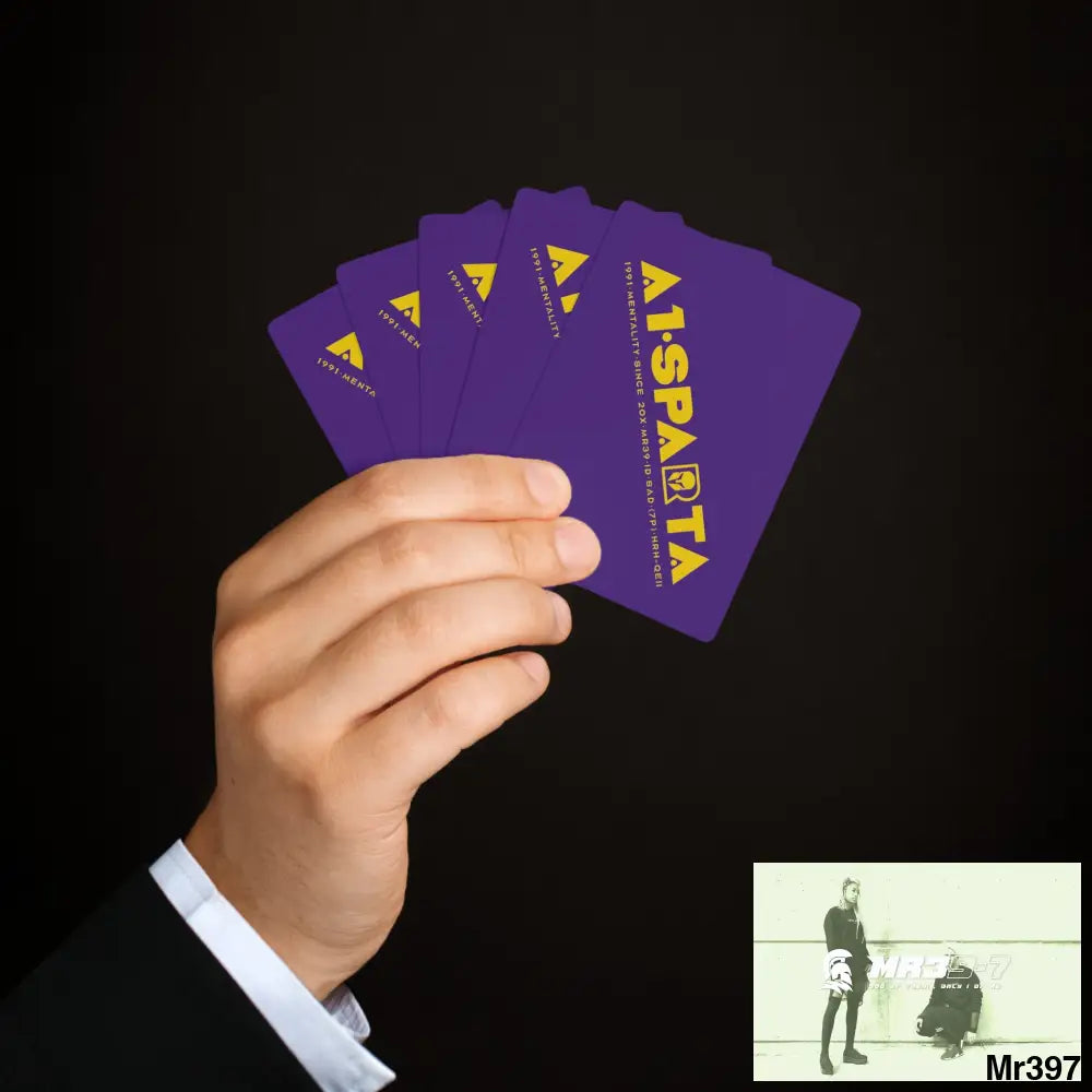 A1-Sparta Custom Poker Cards 2.47’’ x 3.47’’ / White / Semi Glossy Paper products