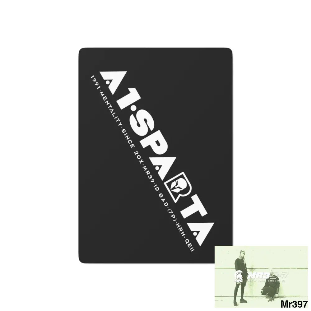 A1-Sparta Custom Poker Cards 2.47’’ x 3.47’’ / White / Semi Glossy Paper products