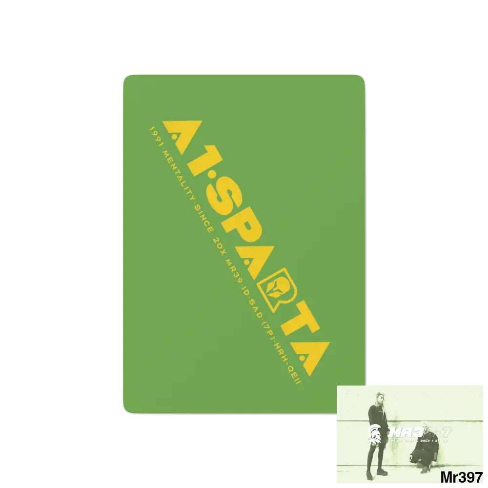 A1-Sparta Custom Poker Cards 2.47’’ x 3.47’’ / White / Semi Glossy Paper products