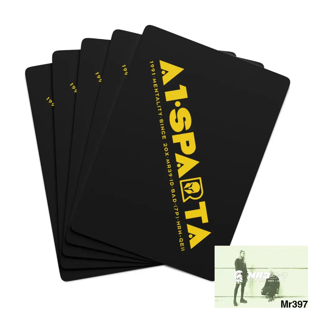 A1- Sparta Custom Poker Cards 2.47’’ x 3.47’’ / White / Semi Glossy Paper products