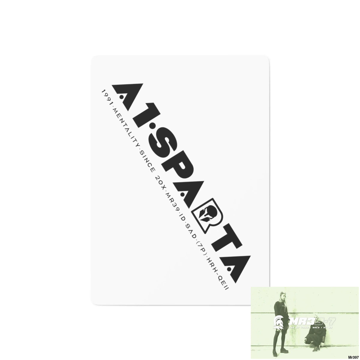A1.Sparta Custom Poker Cards 2.47’’ x 3.47’’ / White / Semi Glossy Paper products