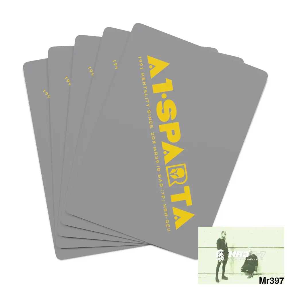 A1- Sparta Custom Poker Cards 2.47’’ x 3.47’’ / White / Semi Glossy Paper products