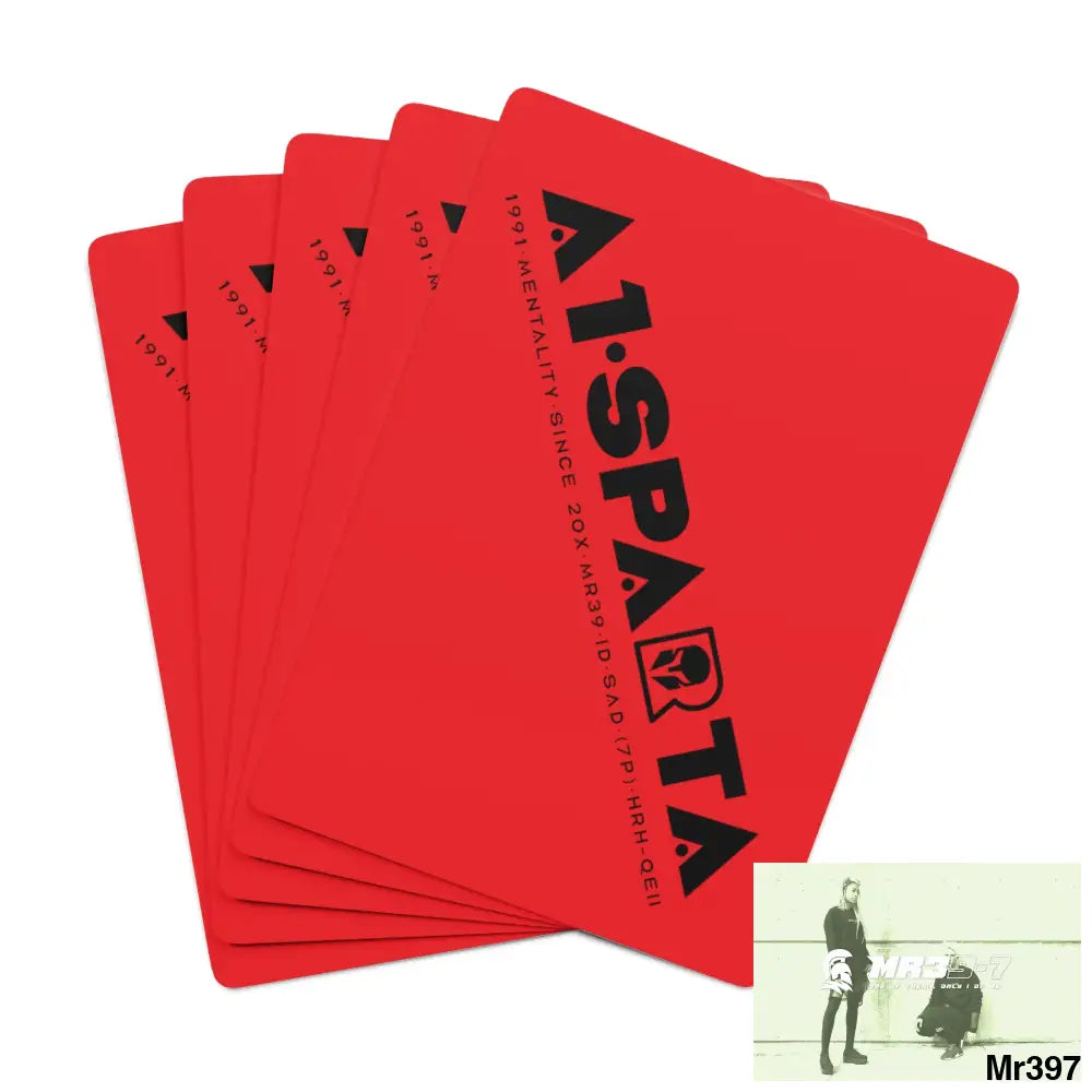 A1.Sparta Custom Poker Cards 2.47’’ x 3.47’’ / White / Semi Glossy Paper products