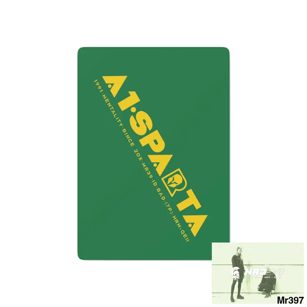 A1-Sparta Custom Poker Cards 2.47’’ x 3.47’’ / White / Semi Glossy Paper products