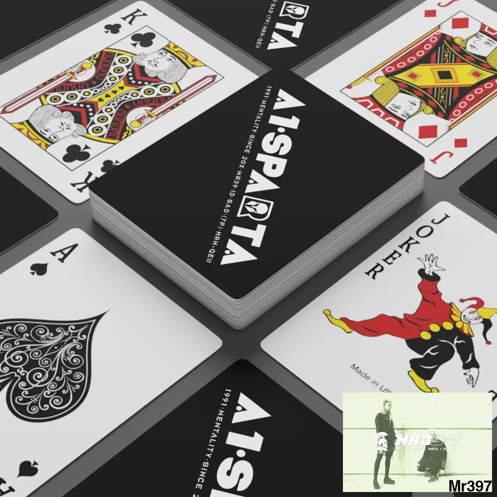 A1-Sparta Custom Poker Cards 2.47’’ x 3.47’’ / White / Semi Glossy Paper products