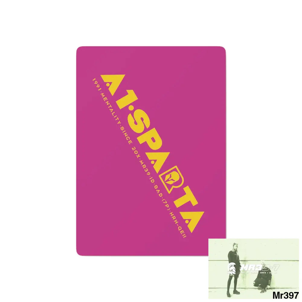 A1-Sparta Custom Poker Cards 2.47’’ x 3.47’’ / White / Semi Glossy Paper products