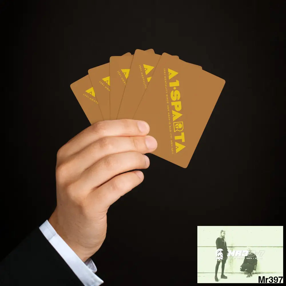 A1-Sparta Custom Poker Cards 2.47’’ x 3.47’’ / White / Semi Glossy Paper products