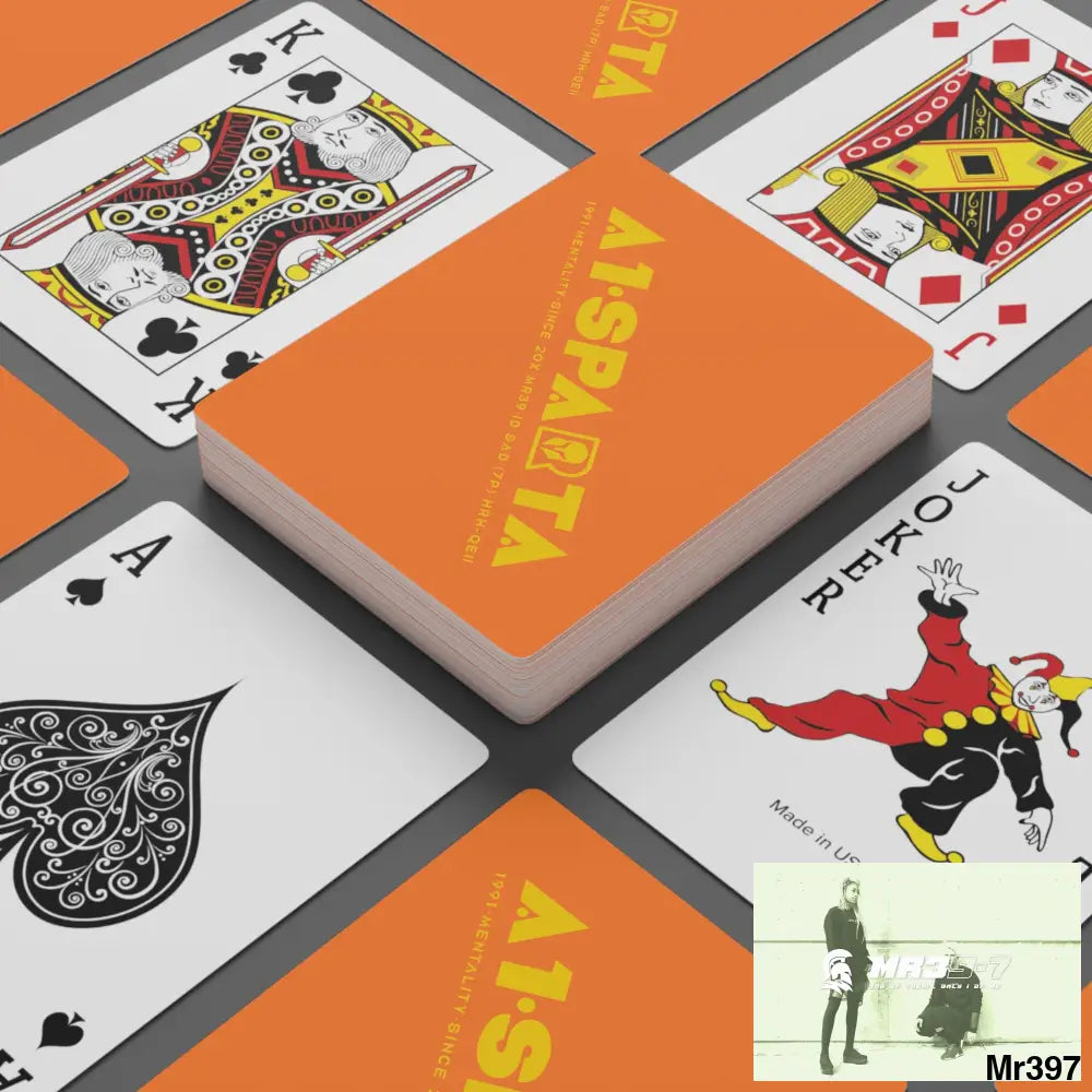 A1-Sparta Custom Poker Cards 2.47’’ x 3.47’’ / White / Semi Glossy Paper products