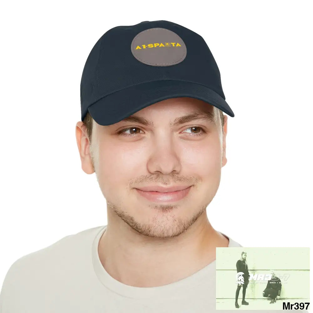 A1.Sparta Dad Hat with Leather Patch (Round) Hats