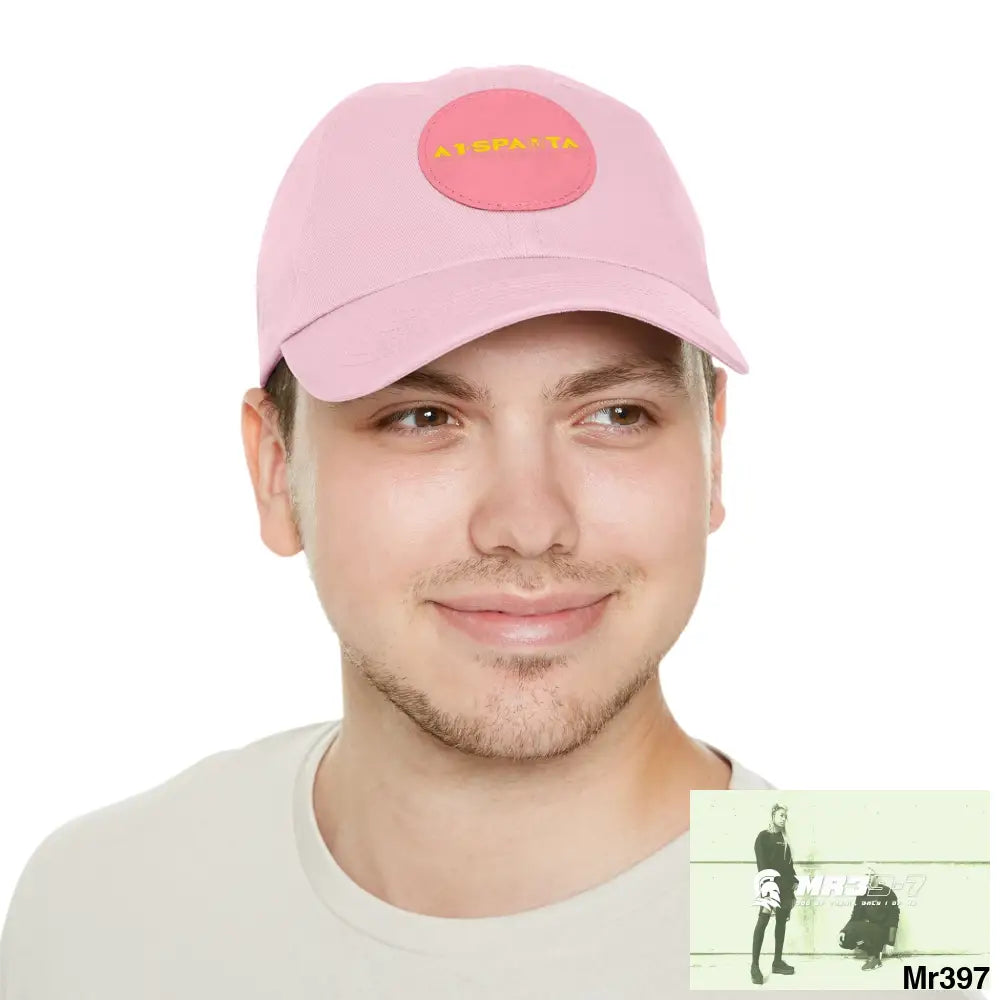 A1.Sparta Dad Hat with Leather Patch (Round) Hats