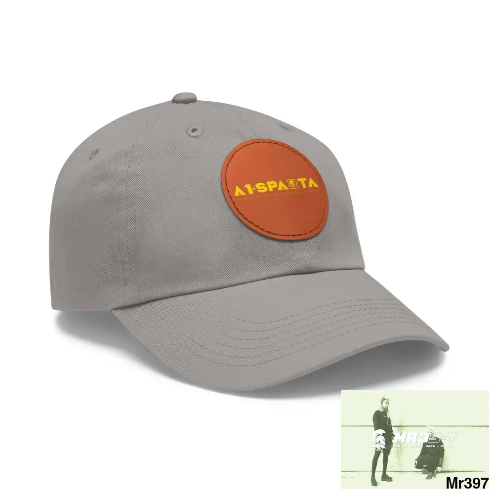 A1.Sparta Dad Hat with Leather Patch (Round) Hats