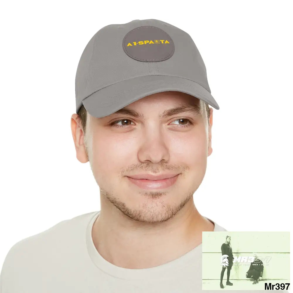 A1.Sparta Dad Hat with Leather Patch (Round) Hats
