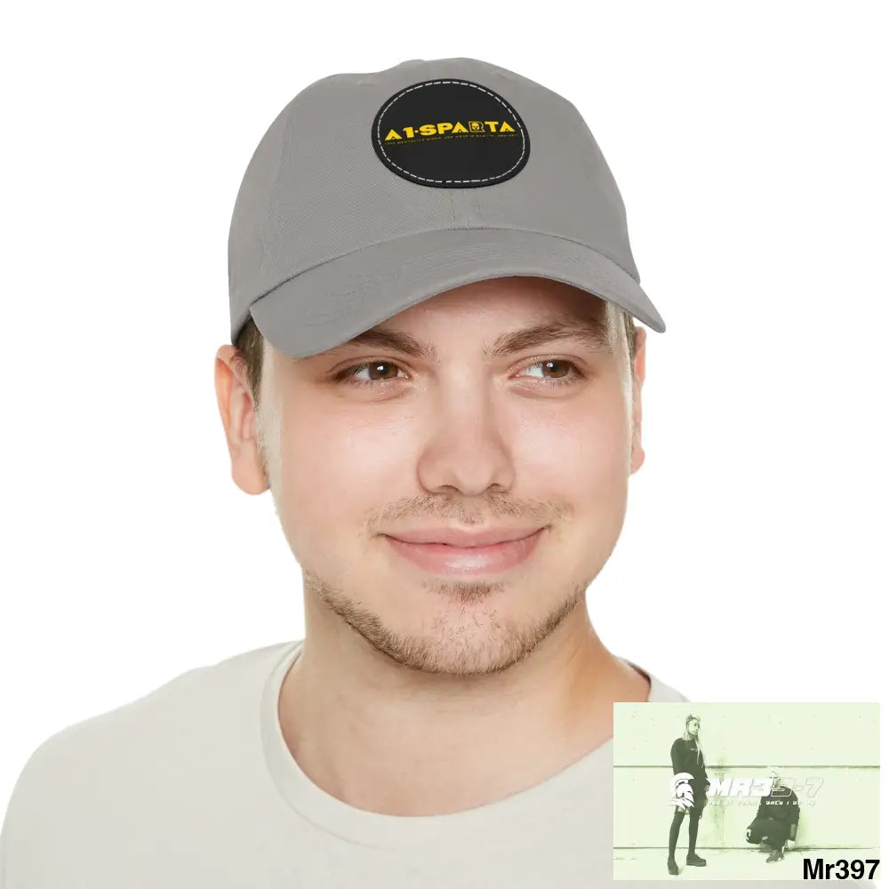 A1.Sparta Dad Hat with Leather Patch (Round) Hats