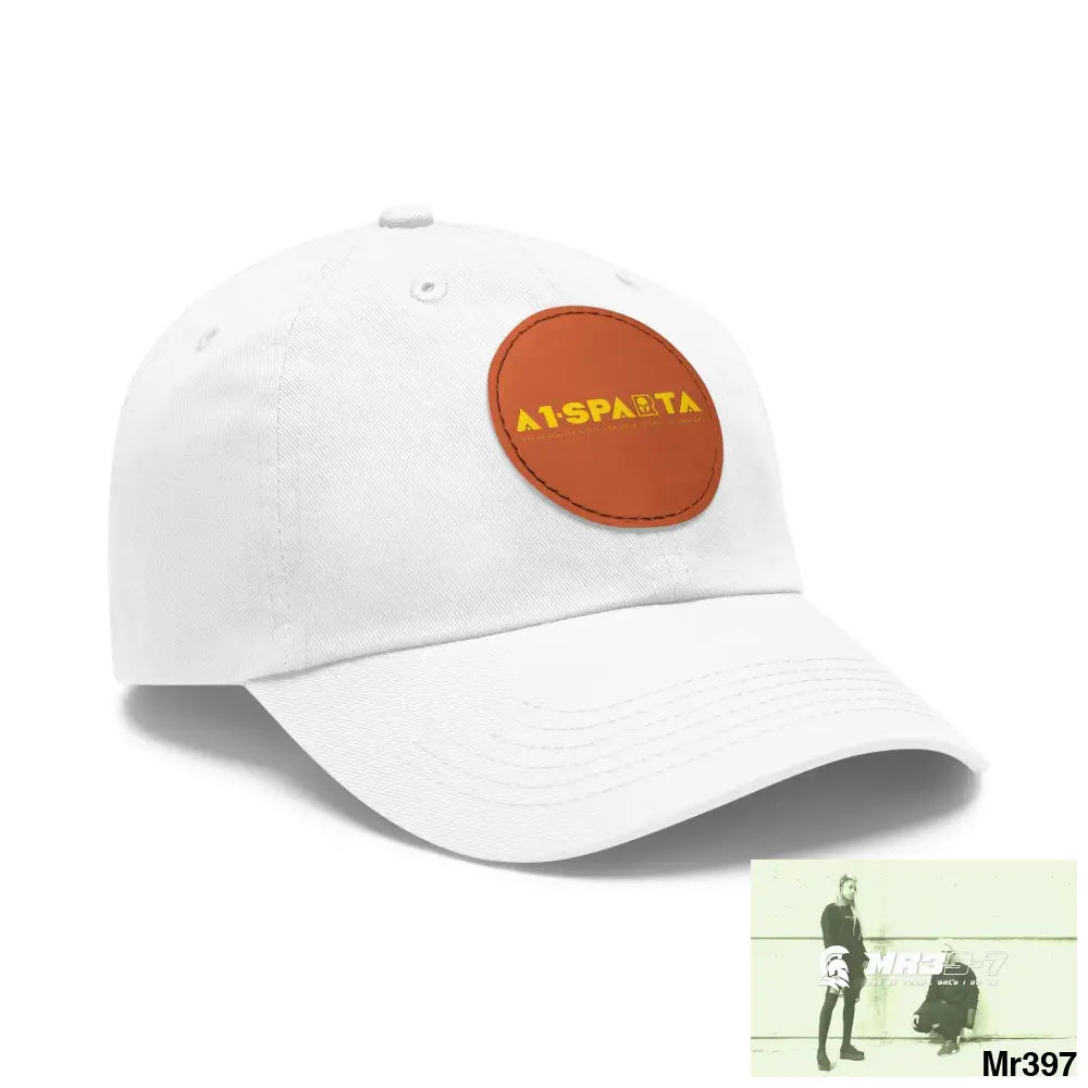 A1.Sparta Dad Hat with Leather Patch (Round) Hats