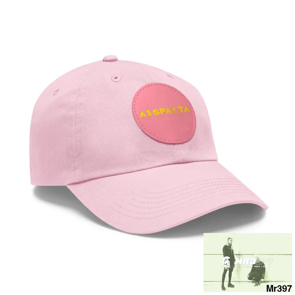 A1.Sparta Dad Hat with Leather Patch (Round) Hats