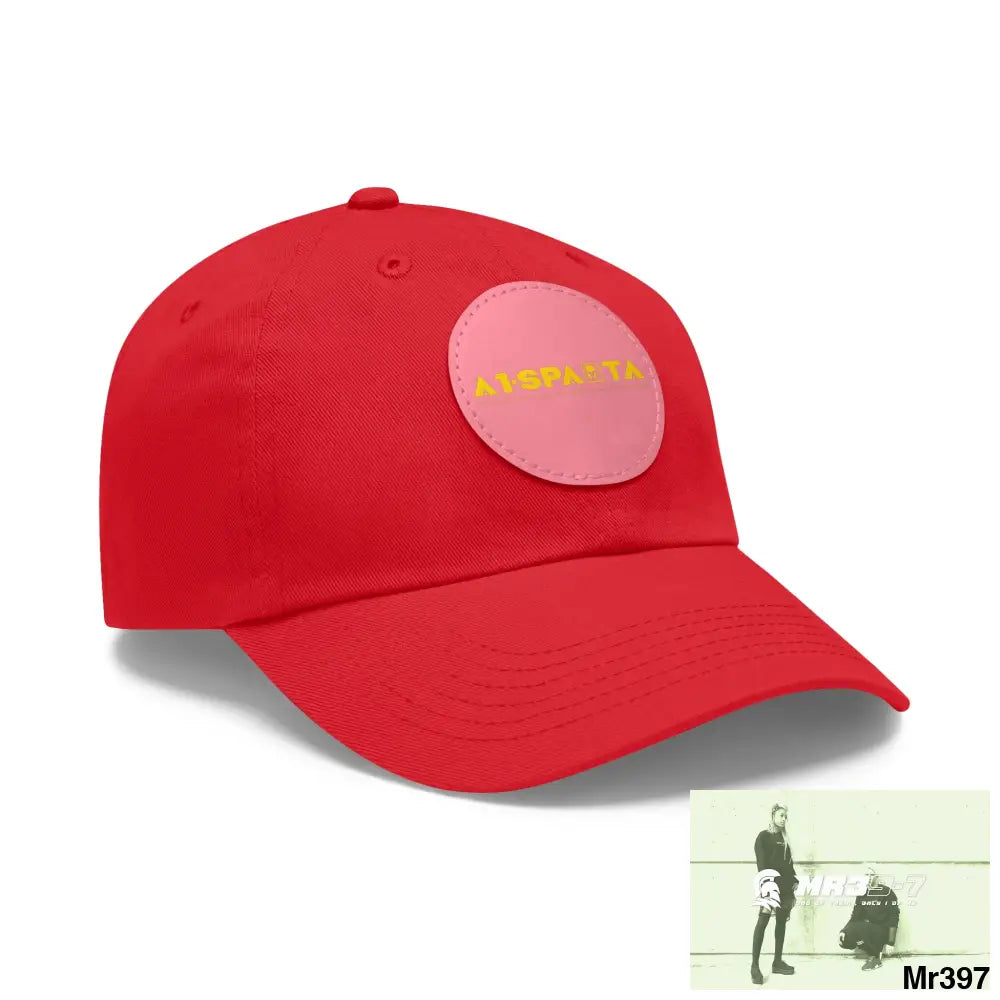 A1.Sparta Dad Hat with Leather Patch (Round) Hats