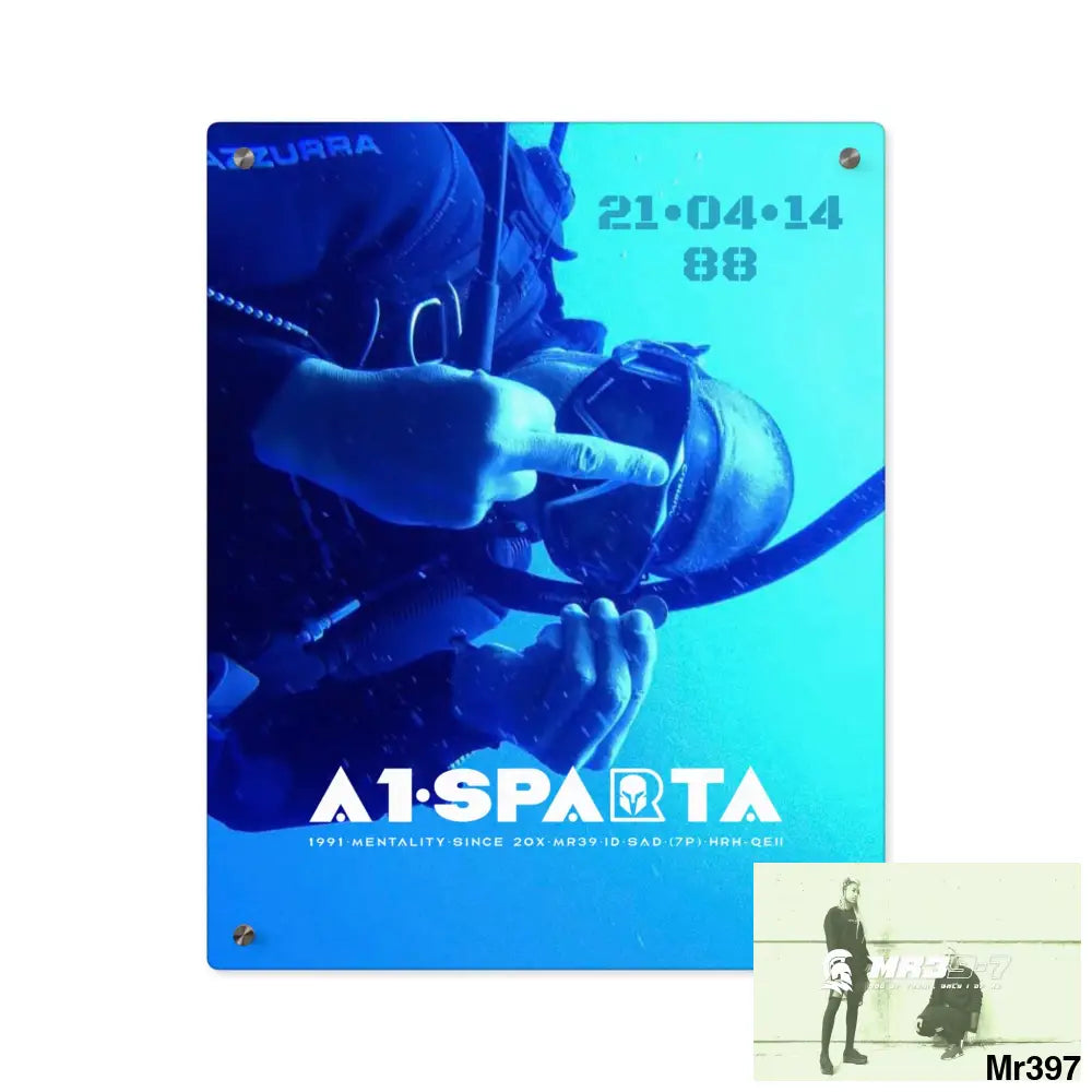 A1-Sparta Dahab Egypt The Blue Hole 2014 HRH QEII Birthday 21/04/14 Acrylic Wall Art Panel 16″ x 20″ (Vertical)