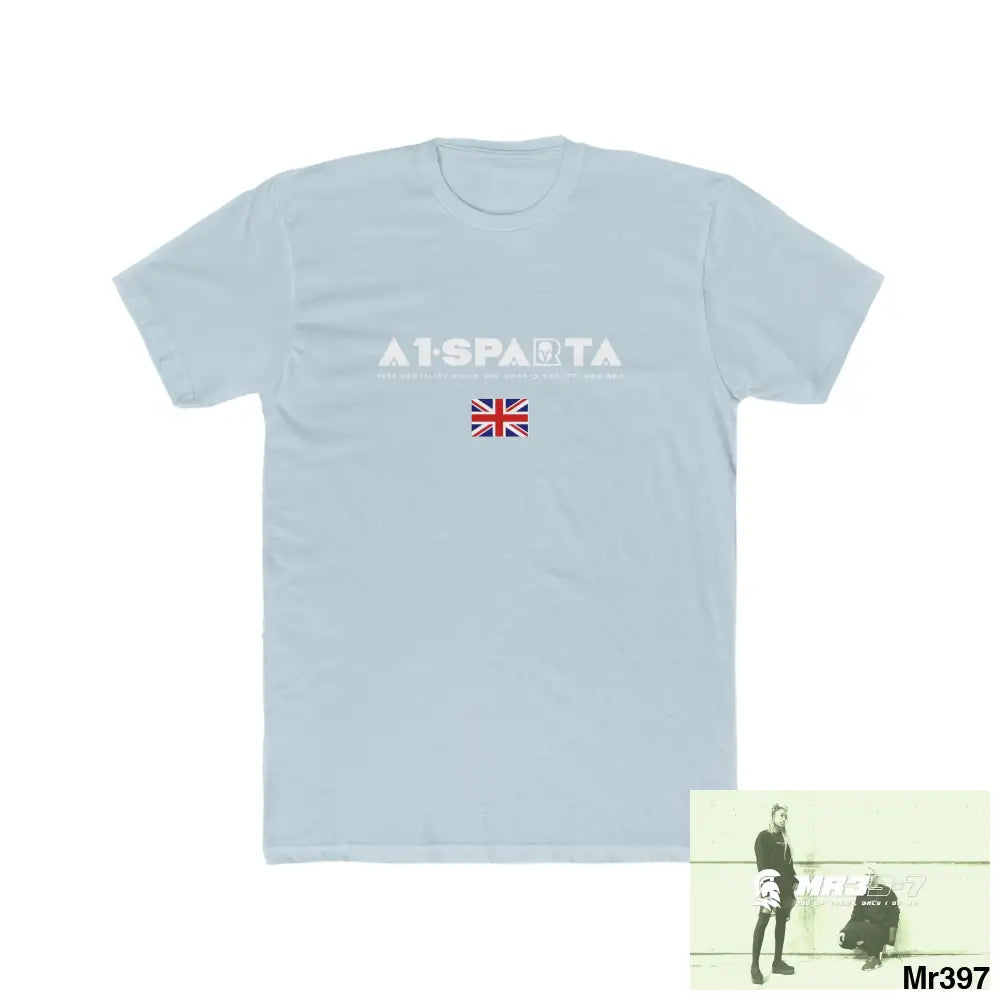 A1-Sparta Dahab In Blind 2014 The 130 Million Crew Men’s Cotton Crew Tee Solid Light Blue / S T-Shirt