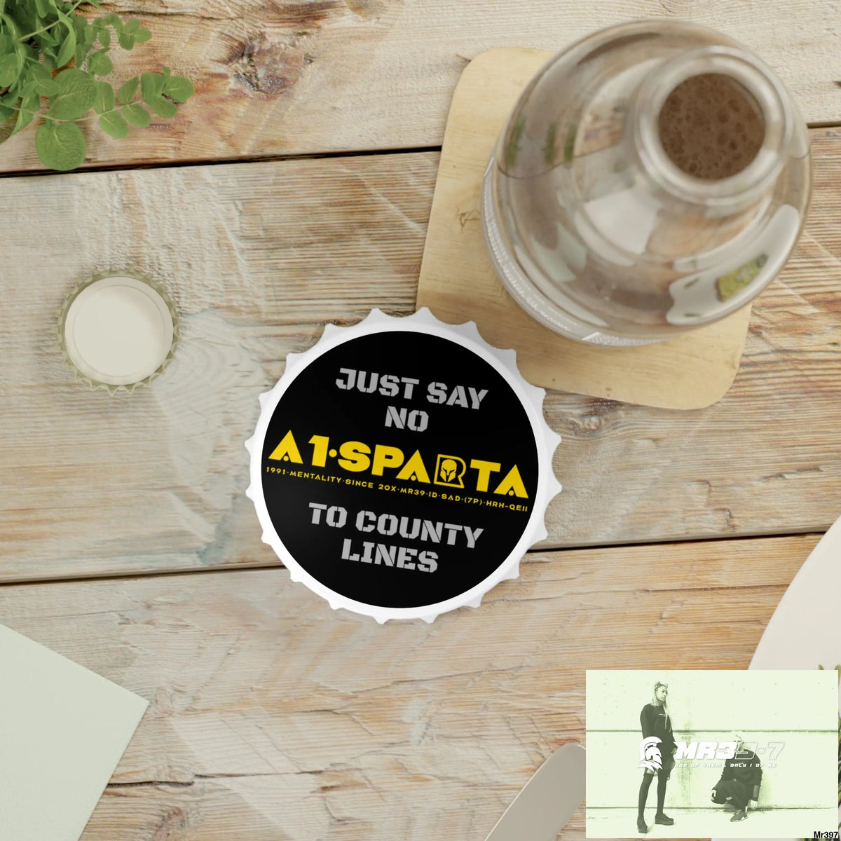 A1- Sparta Edition Just Say No To County Lines Bottle Opener One size / White Accessories