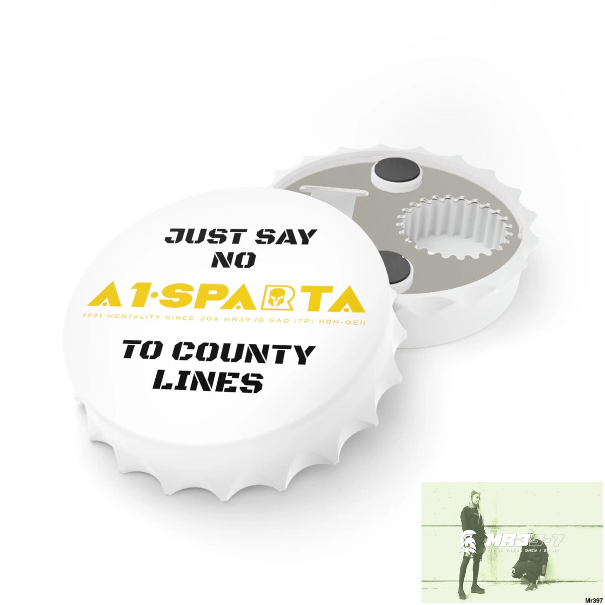 A1- Sparta Edition Just Say No To County Lines Bottle Opener One size / White Accessories