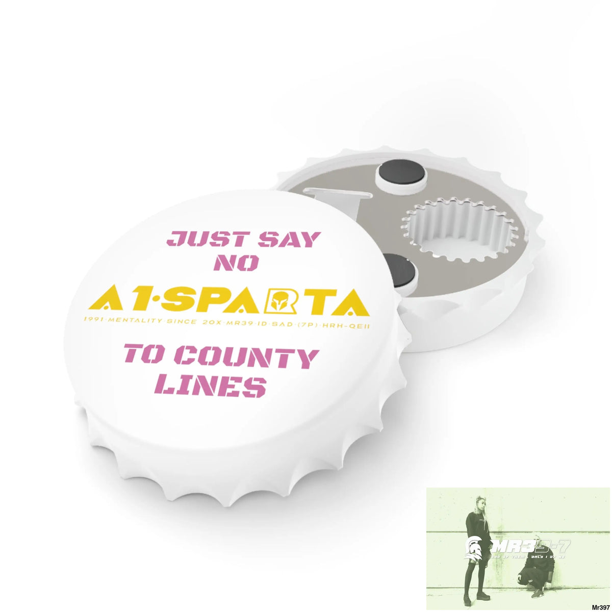 A1- Sparta Edition Just Say No To County Lines Bottle Opener One size / White Accessories