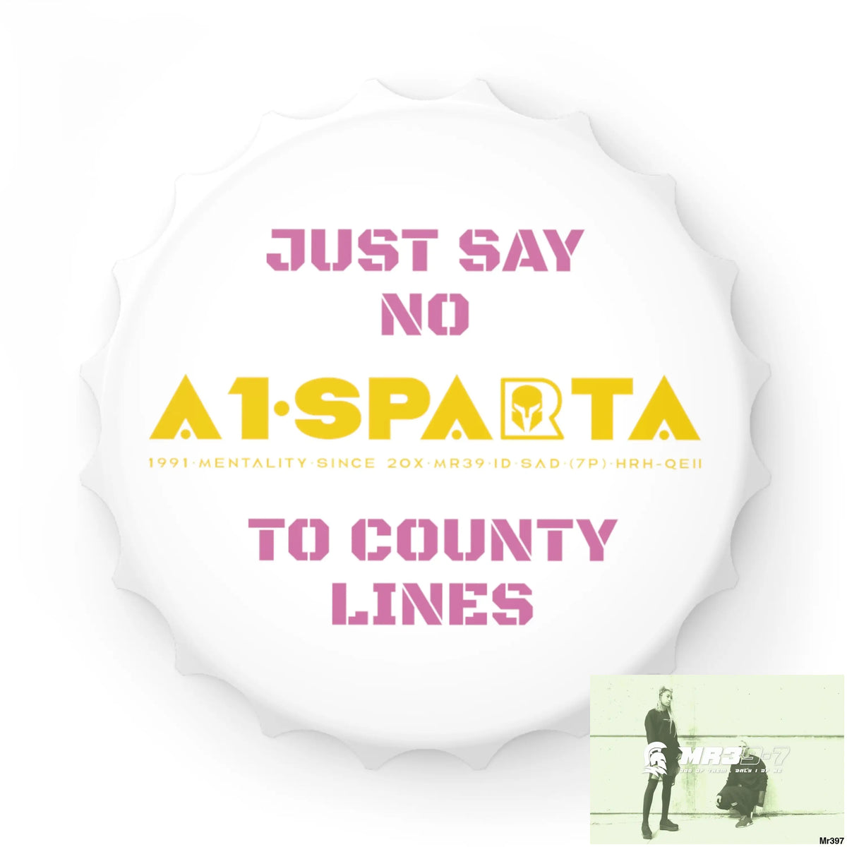 A1- Sparta Edition Just Say No To County Lines Bottle Opener One size / White Accessories