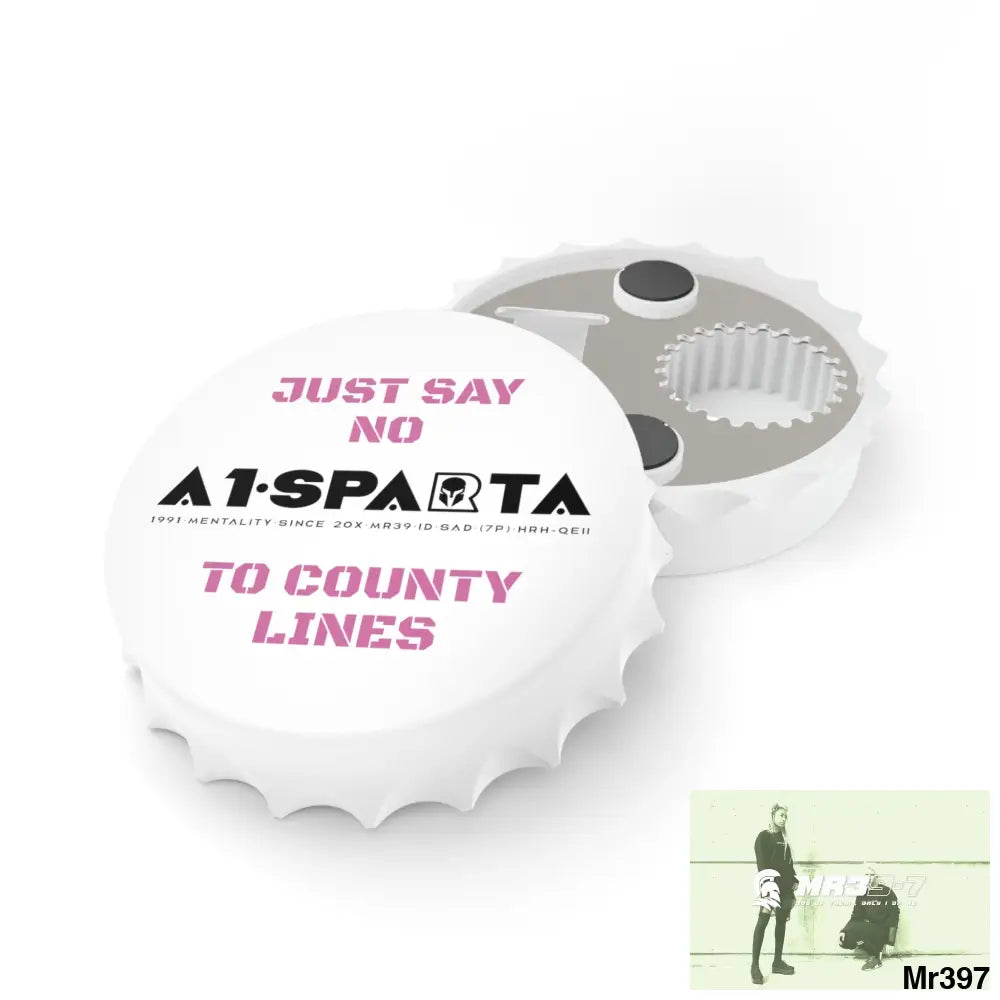 A1- Sparta Edition Just Say No To County Lines Bottle Opener One size / White Accessories