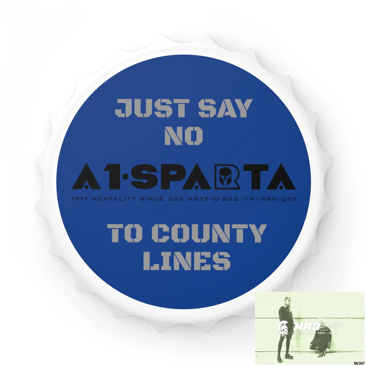 A1- Sparta Edition Just Say No To County Lines Bottle Opener One size / White Accessories