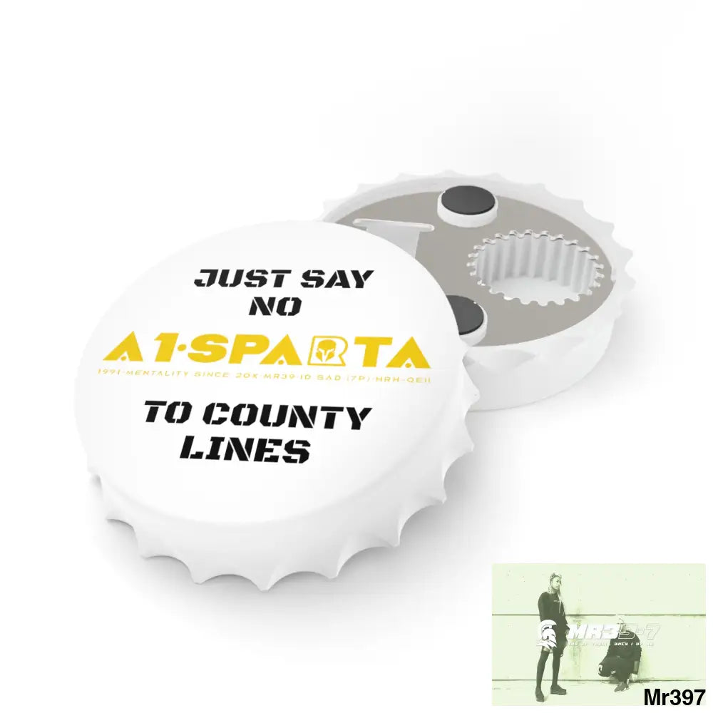 A1- Sparta Edition Just Say No To County Lines Bottle Opener One size / White Accessories
