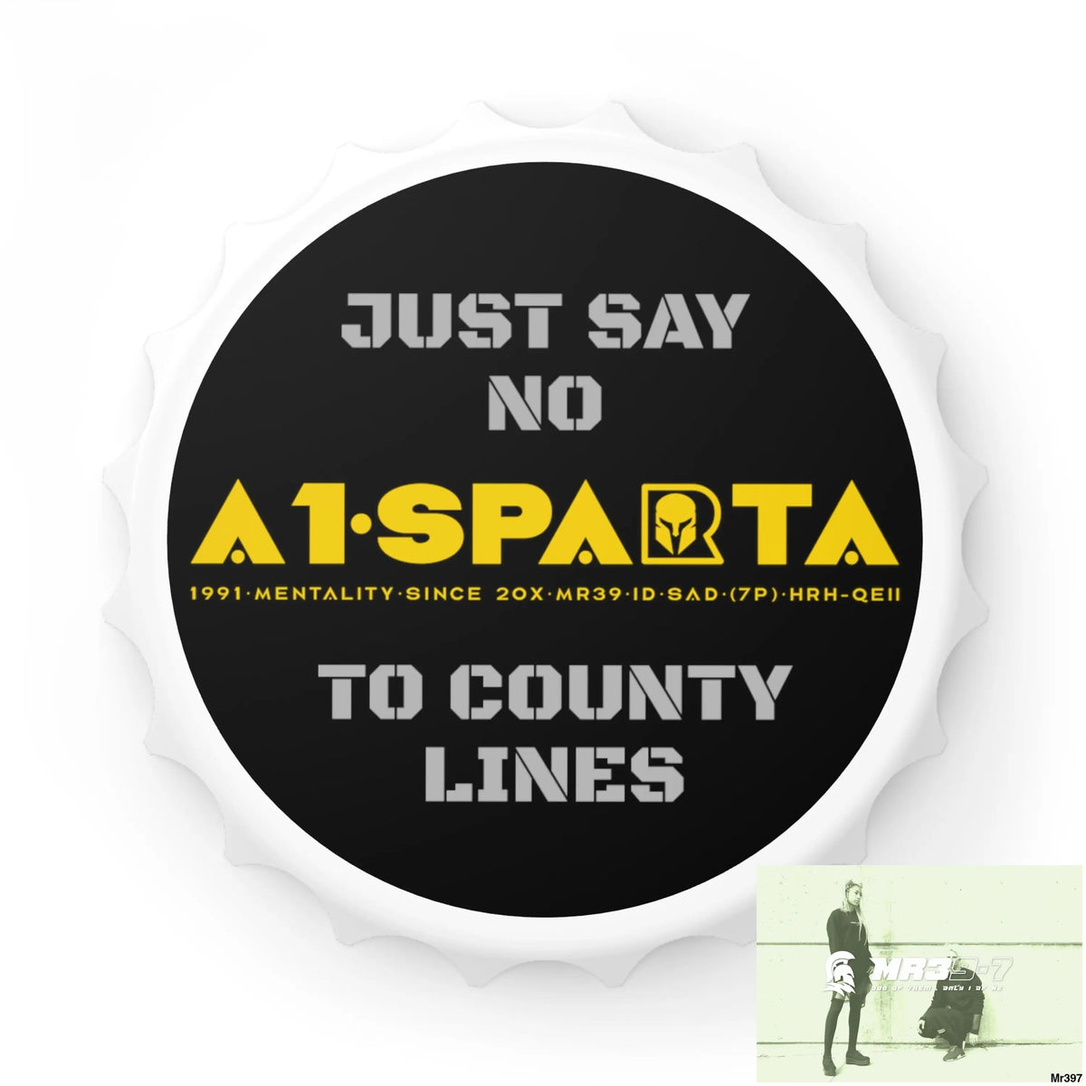 A1- Sparta Edition Just Say No To County Lines Bottle Opener One size / White Accessories