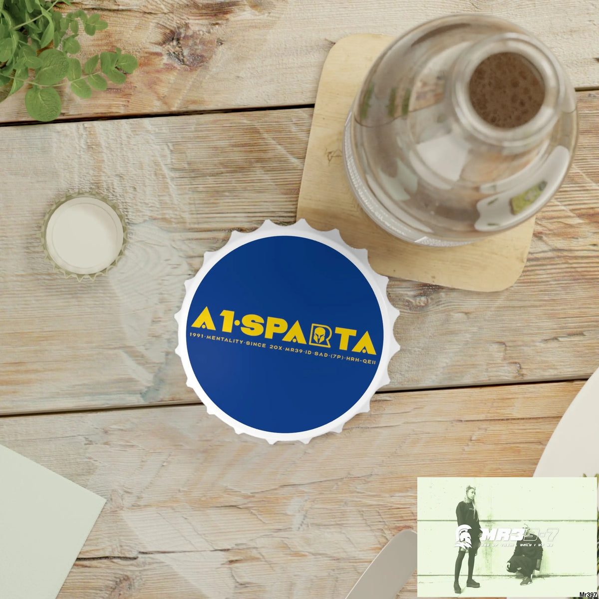 A1.Sparta edition Magnetic Bottle Opener One size / White Accessories