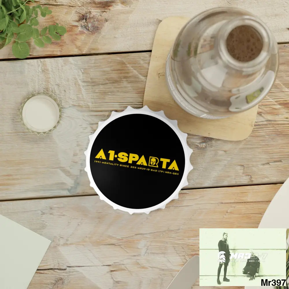 A1.Sparta Edition Magnetic Bottle Opener One size / White Accessories