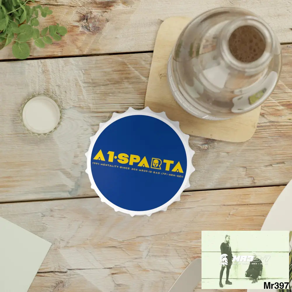 A1.Sparta edition Magnetic Bottle Opener One size / White Accessories