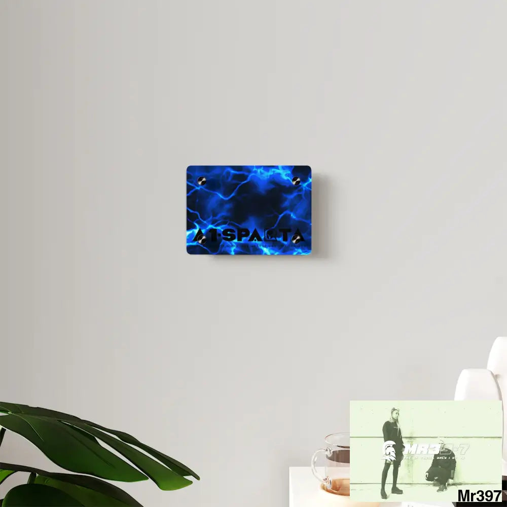 A1-Sparta Electric Blue Acrylic Wall Art Panels Home Decor