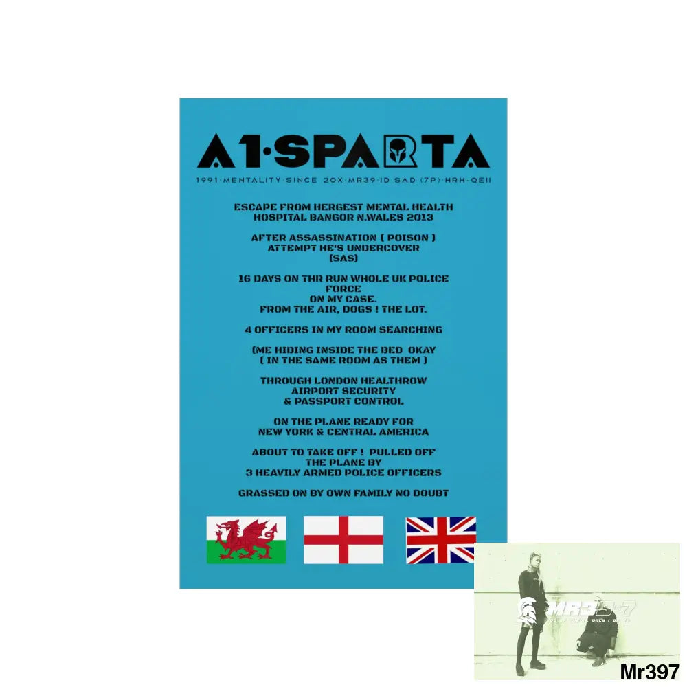 A1-Sparta Escape from Hergest MH Hospital 2013 Matte Vertical Posters Poster