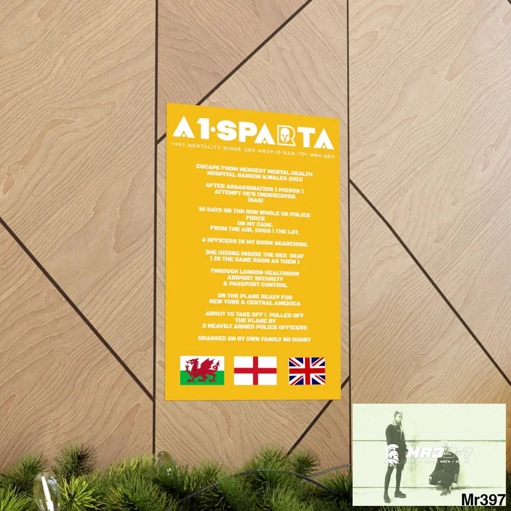 A1-Sparta Escape from Hergest MH Hospital 2013 Matte Vertical Posters Poster