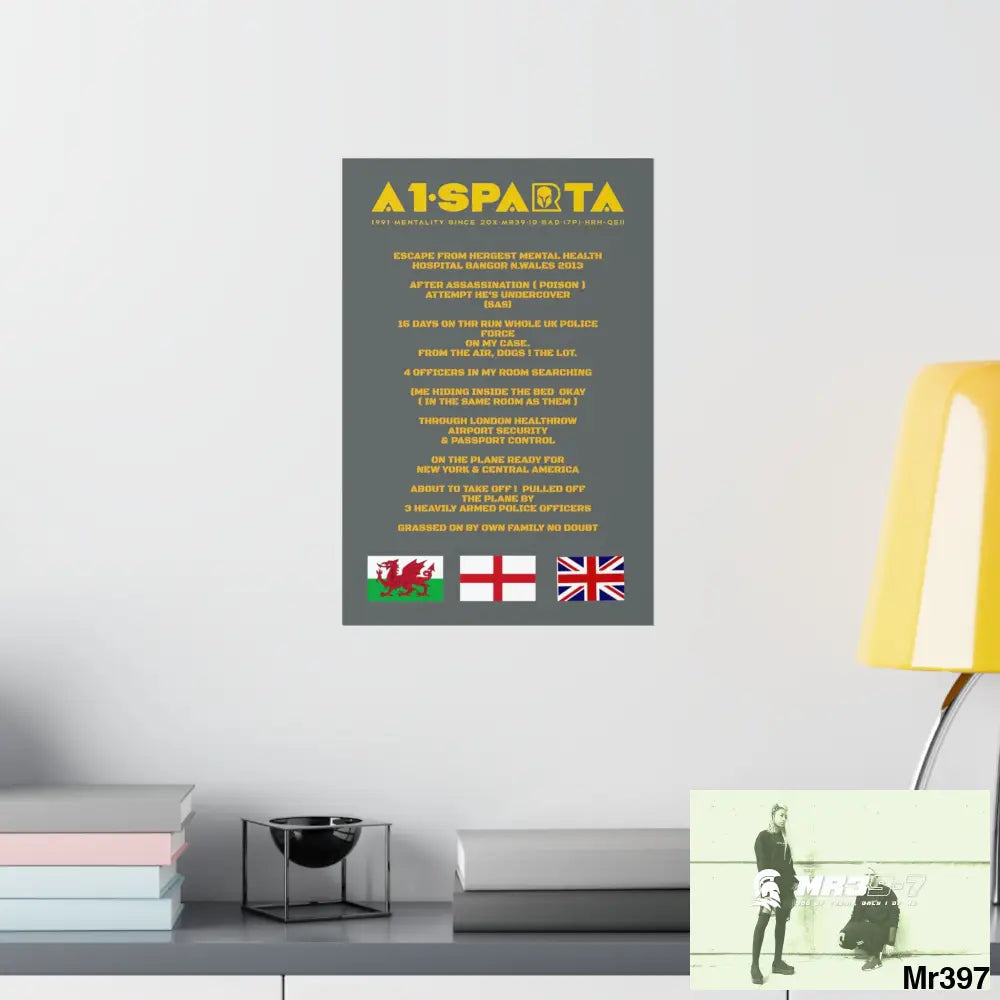 A1-Sparta Escape from Hergest MH Hospital 2013 Matte Vertical Posters Poster