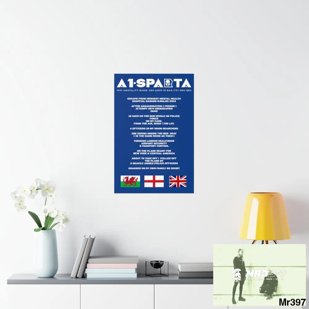 A1-Sparta Escape from Hergest MH Hospital 2013 Matte Vertical Posters Poster